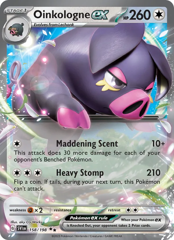 Oinkologne ex - Scarlet & Violet Pokemon Card