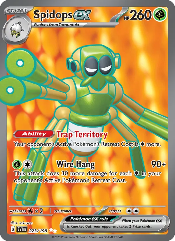 Spidops ex - Scarlet & Violet Pokemon Card