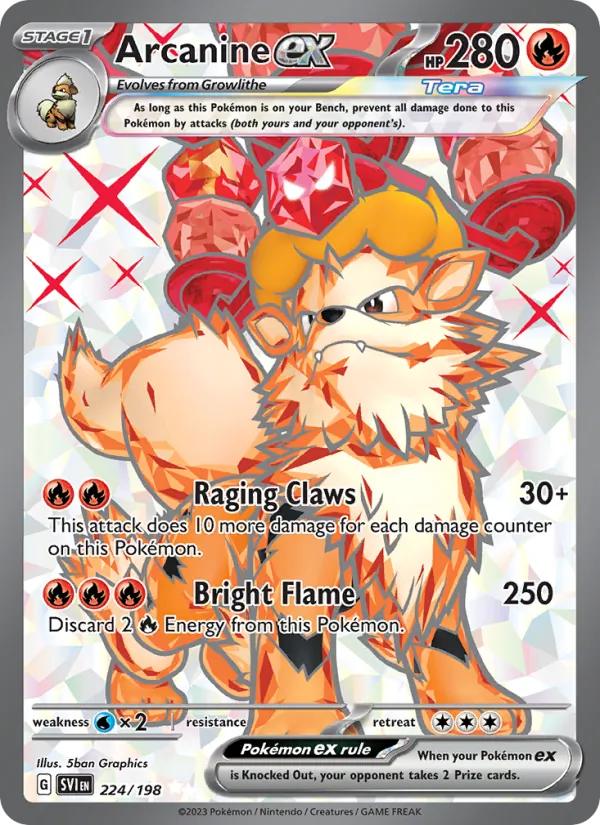 Arcanine ex - Scarlet & Violet Pokemon Card