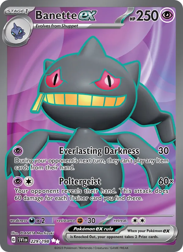 Banette ex - Scarlet & Violet Pokemon Card