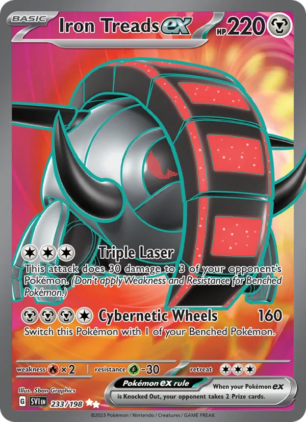 Iron Treads ex - Scarlet & Violet Pokemon Card
