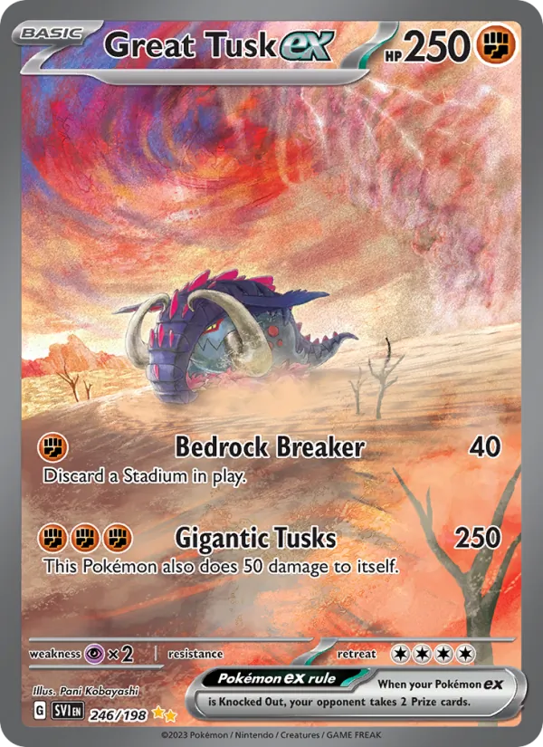 Great Tusk ex - Scarlet & Violet Pokemon Card