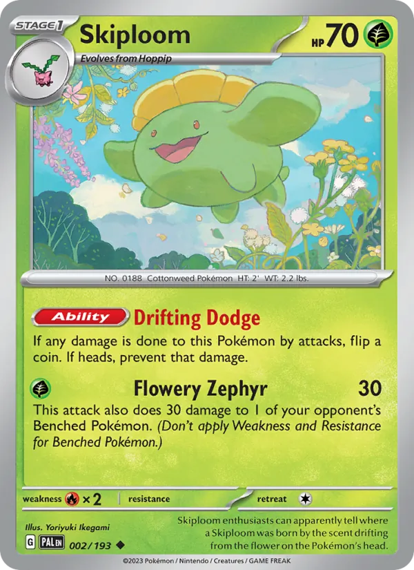 Skiploom - Paldea Evolved Pokemon Card