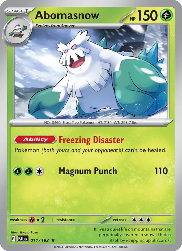Abomasnow - Paldea Evolved Pokemon Card