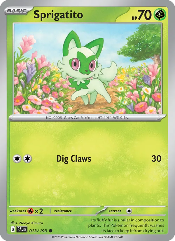 Sprigatito - Paldea Evolved Pokemon Card