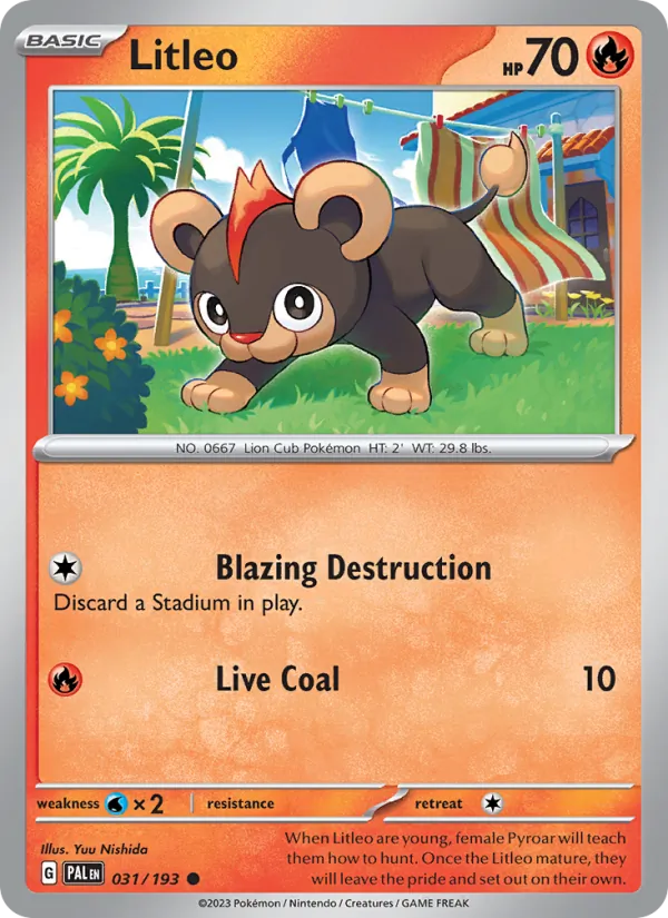 Litleo - Paldea Evolved Pokemon Card