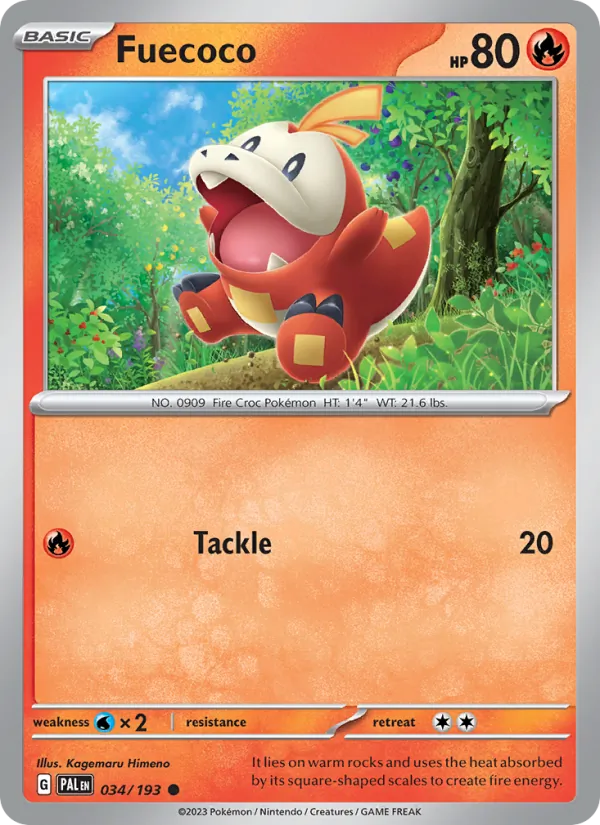 Fuecoco - Paldea Evolved Pokemon Card