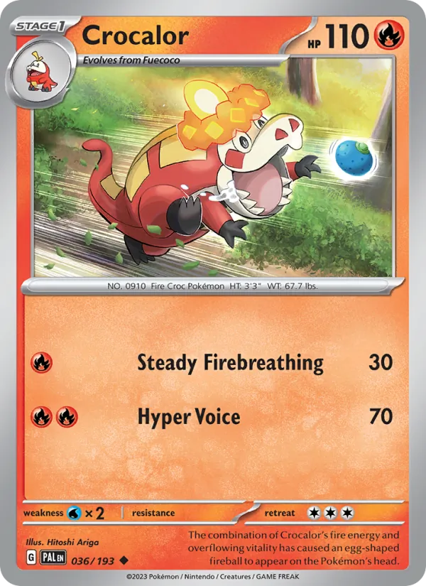 Crocalor - Paldea Evolved Pokemon Card