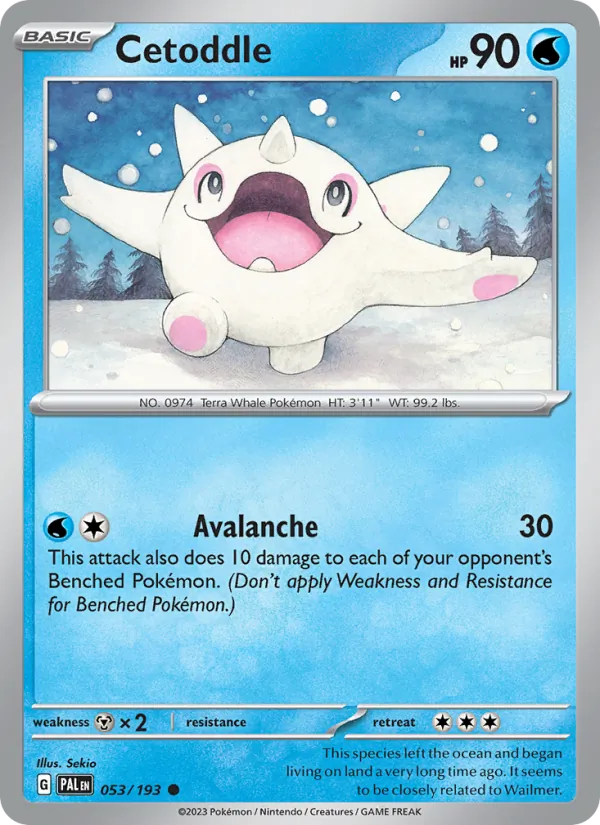 Cetoddle - Paldea Evolved Pokemon Card