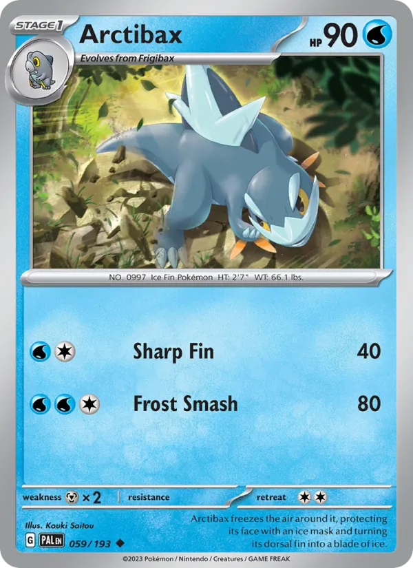 Arctibax - Paldea Evolved Pokemon Card