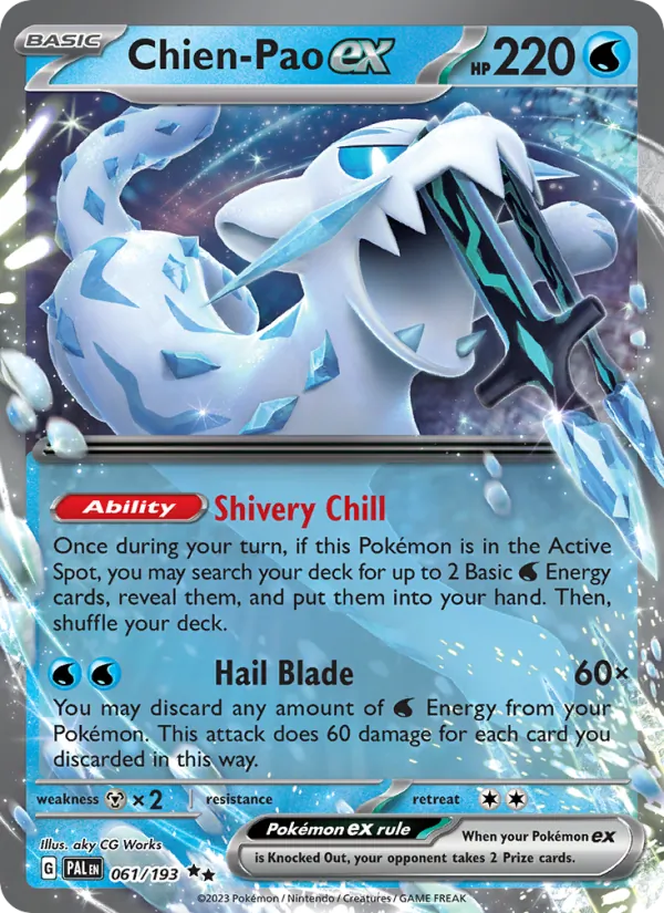 Chien-Pao ex - Paldea Evolved Pokemon Card