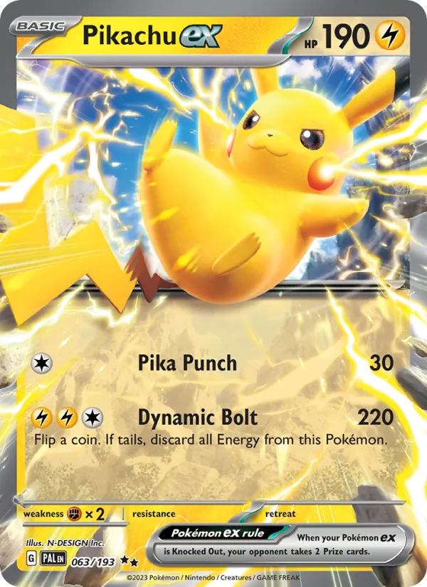Pikachu ex - Paldea Evolved Pokemon Card