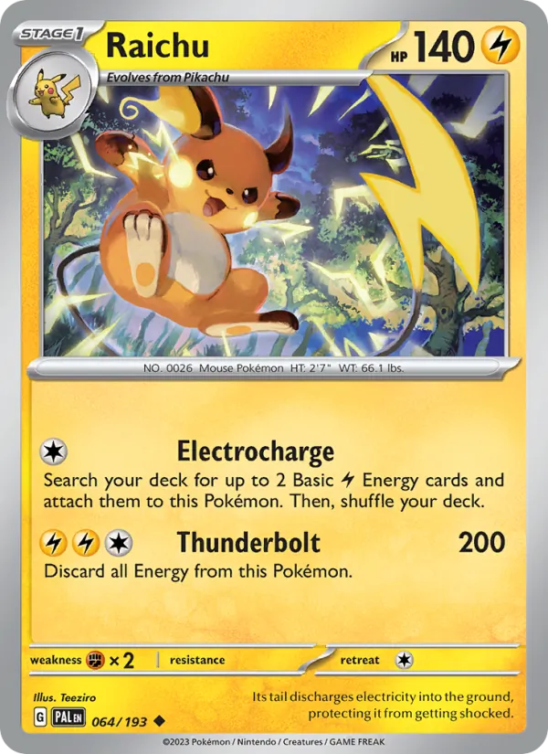 Raichu - Paldea Evolved Pokemon Card