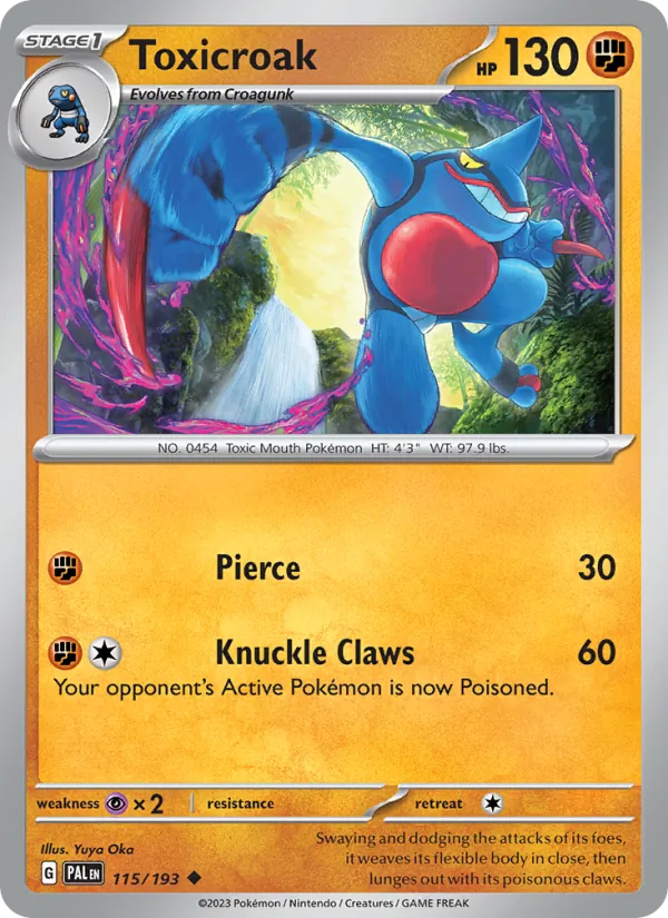Toxicroak - Paldea Evolved Pokemon Card