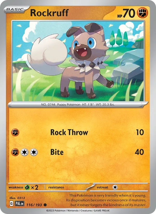 Rockruff - Paldea Evolved Pokemon Card