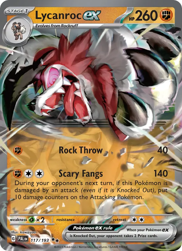 Lycanroc ex - Paldea Evolved Pokemon Card