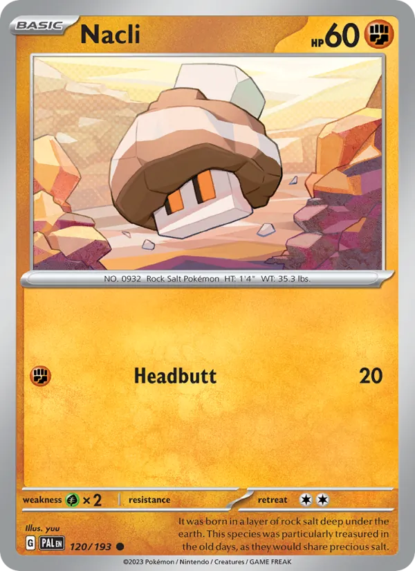 Nacli - Paldea Evolved Pokemon Card