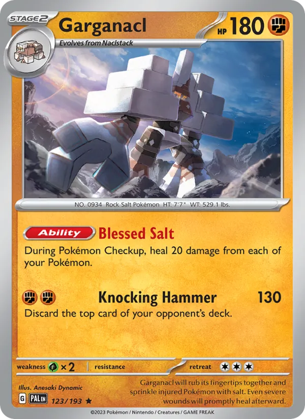 Garganacl - Paldea Evolved Pokemon Card