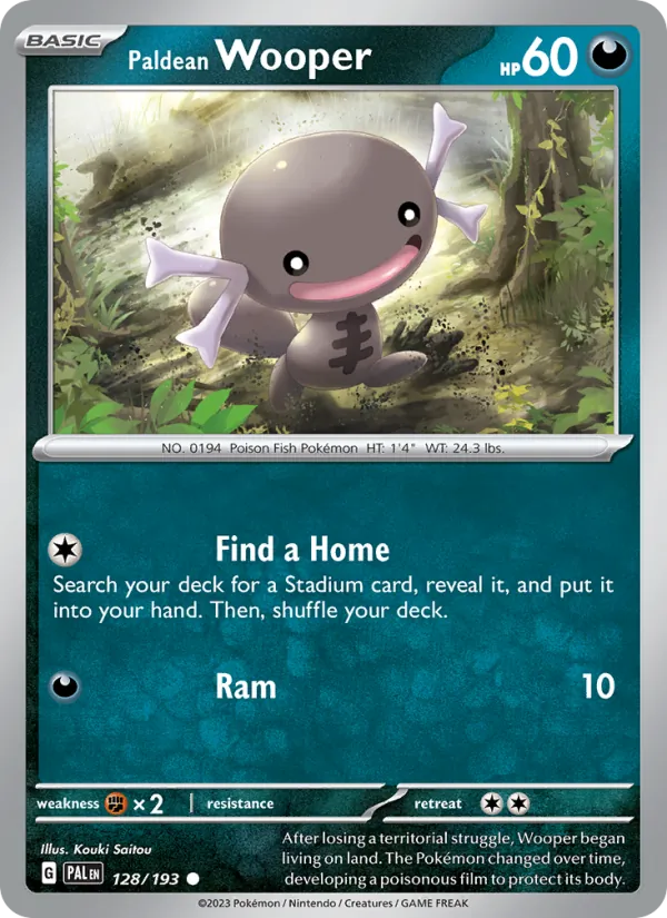 Paldean Wooper - Paldea Evolved Pokemon Card