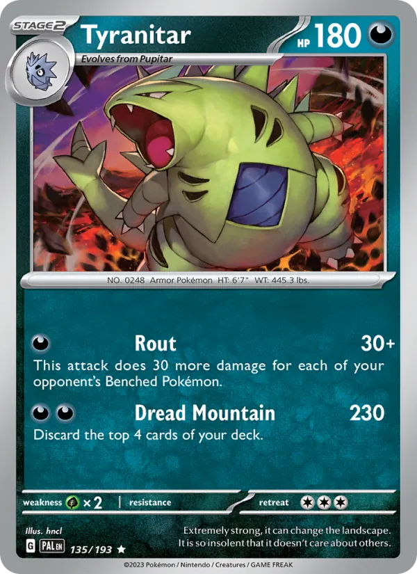 Tyranitar - Paldea Evolved Pokemon Card