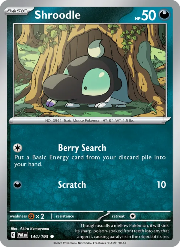 Shroodle - Paldea Evolved Pokemon Card