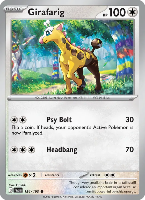 Girafarig - Paldea Evolved Pokemon Card