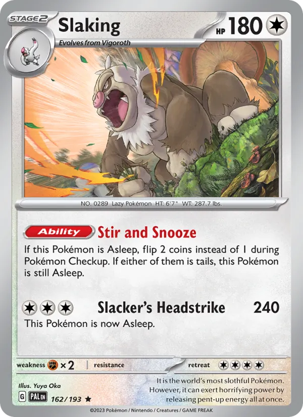 Slaking - Paldea Evolved Pokemon Card