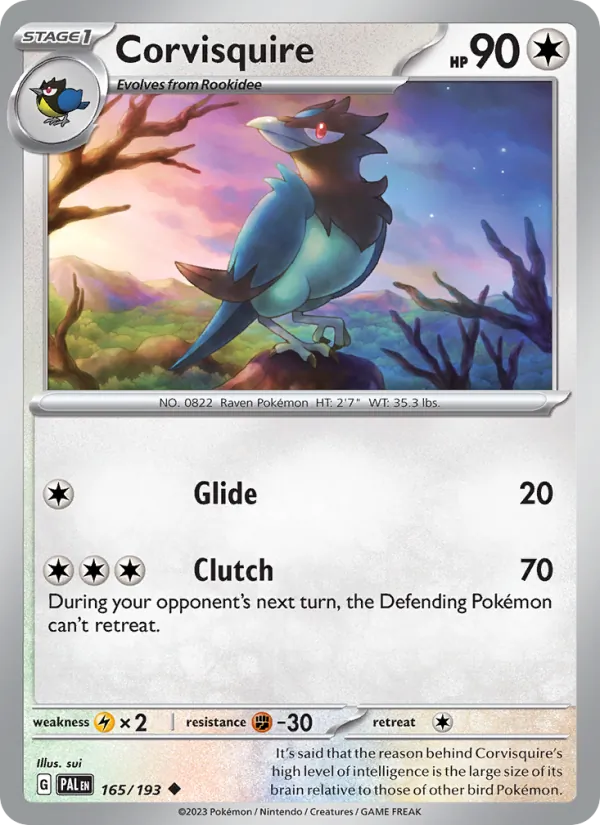 Corvisquire - Paldea Evolved Pokemon Card