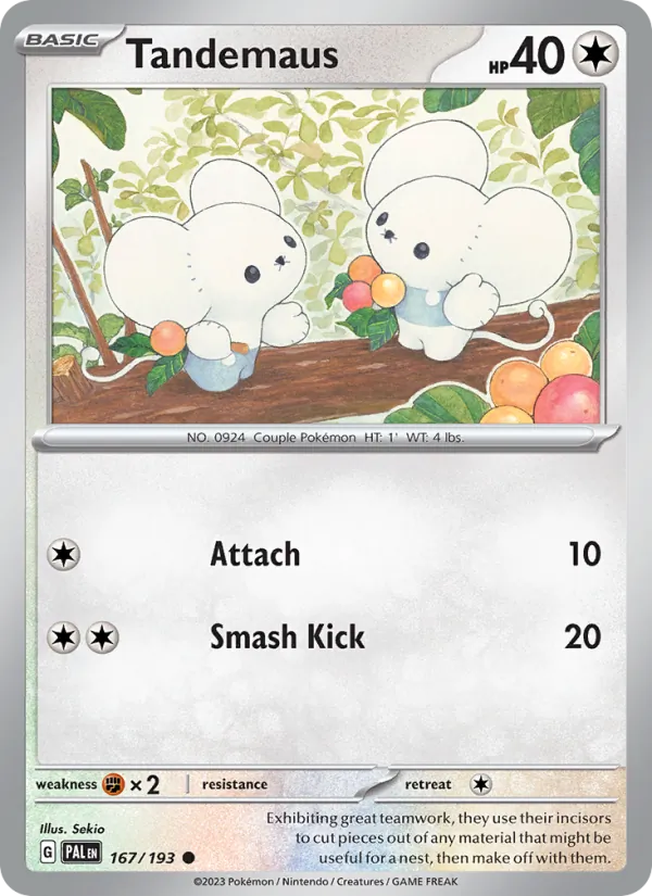 Tandemaus - Paldea Evolved Pokemon Card