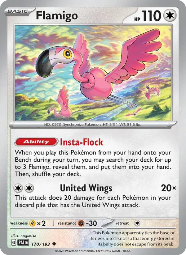 Flamigo - Paldea Evolved Pokemon Card