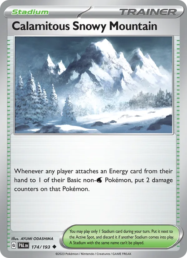 Calamitous Snowy Mountain - Paldea Evolved Pokemon Card
