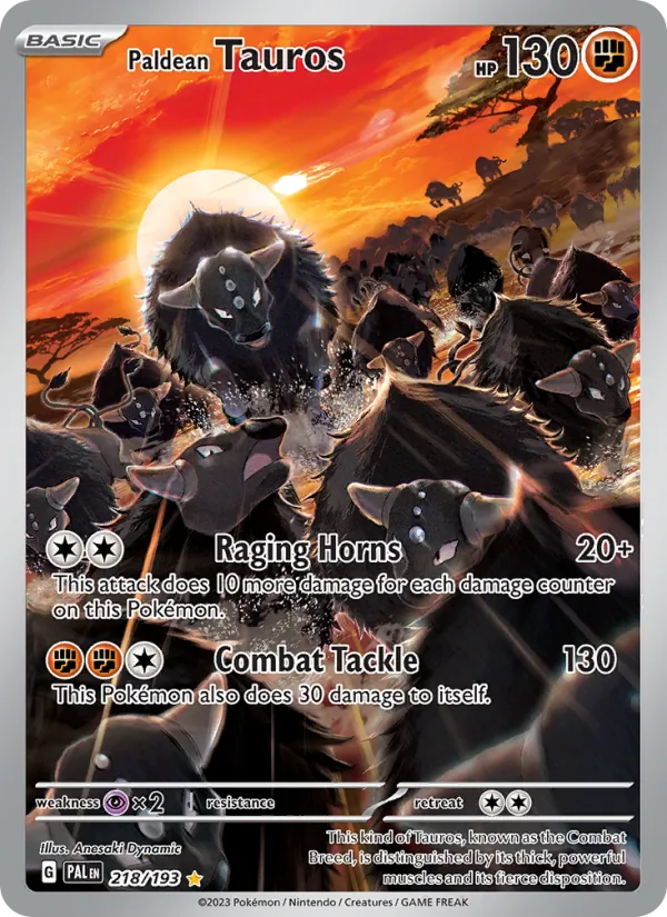 Paldean Tauros - Paldea Evolved Pokemon Card