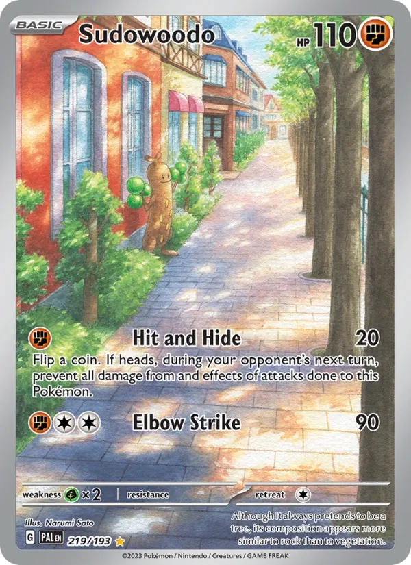 Sudowoodo - Paldea Evolved Pokemon Card