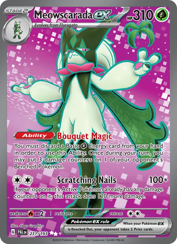 Meowscarada ex - Paldea Evolved Pokemon Card