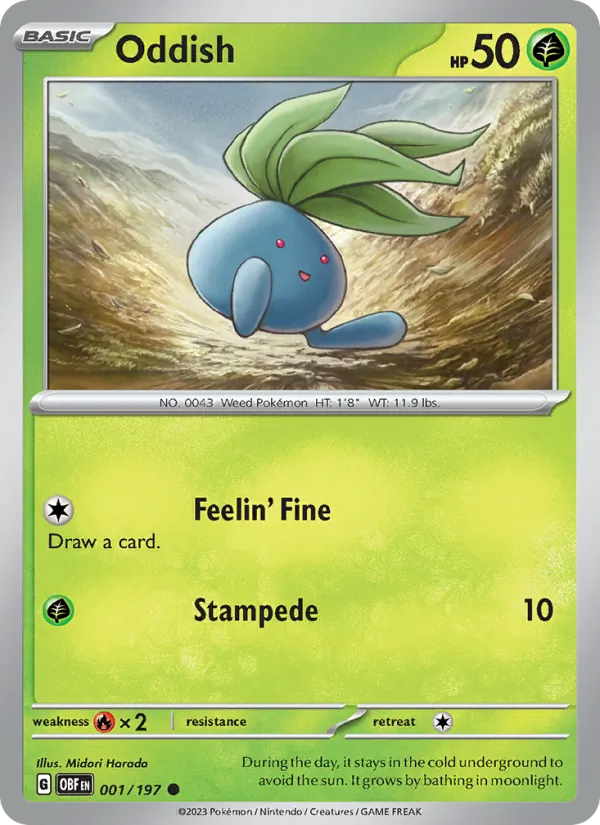 Oddish - Obsidian Flames Pokemon Card