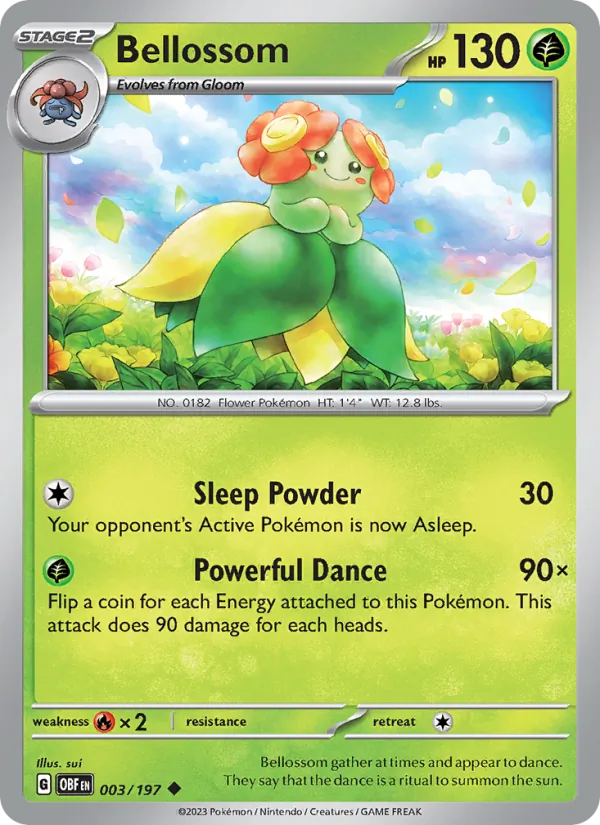 Bellossom - Obsidian Flames Pokemon Card