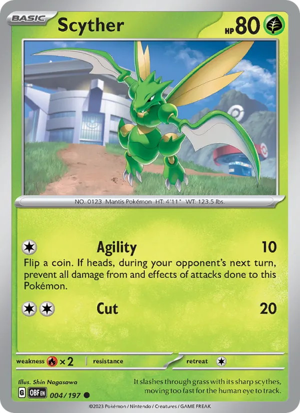 Scyther - Obsidian Flames Pokemon Card