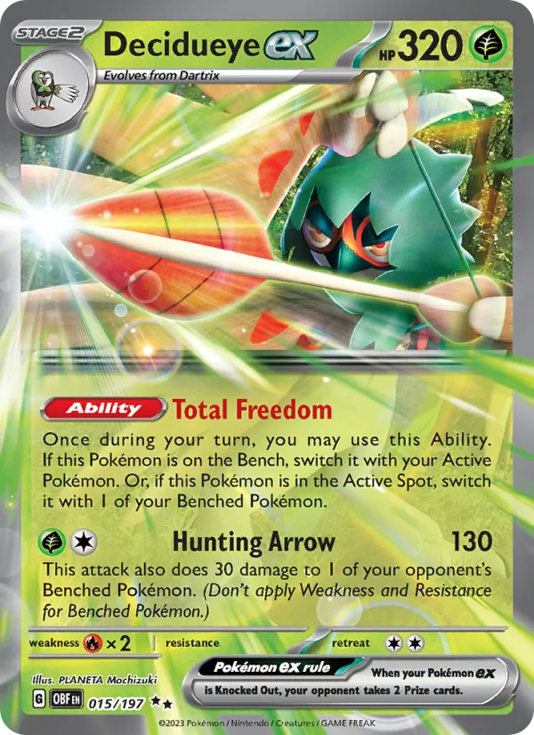 Decidueye ex - Obsidian Flames Pokemon Card