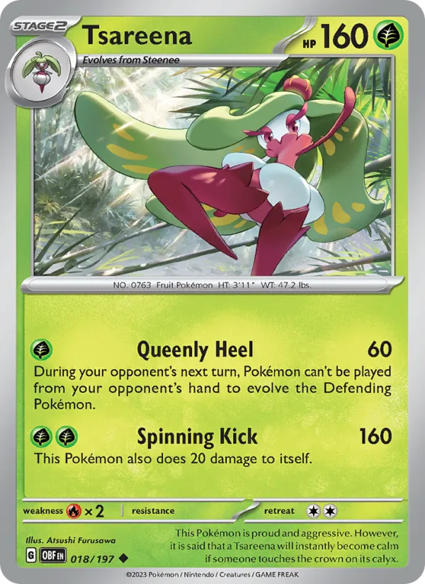 Tsareena - Obsidian Flames Pokemon Card