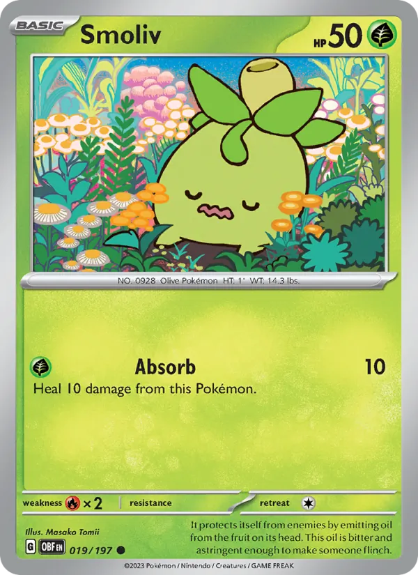 Smoliv - Obsidian Flames Pokemon Card