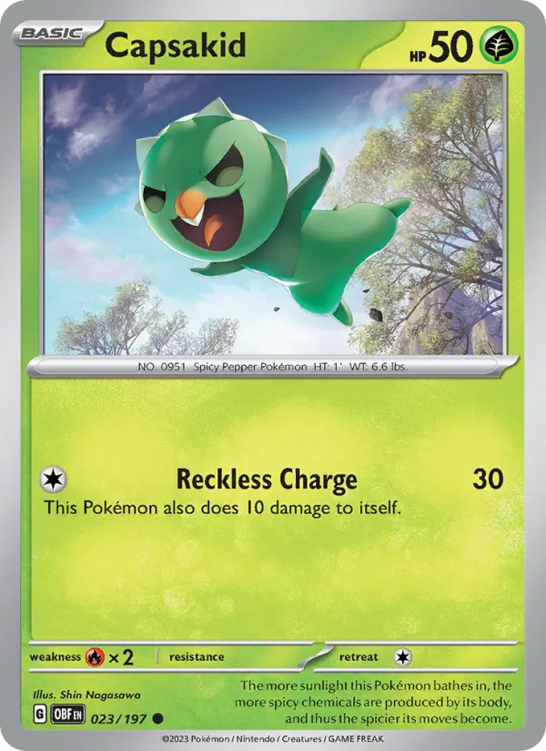 Capsakid - Obsidian Flames Pokemon Card