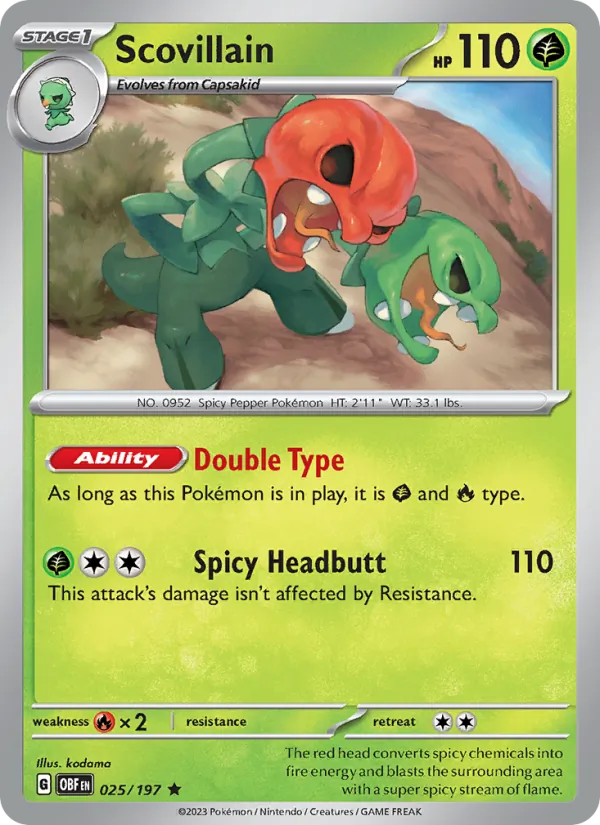 Scovillain - Obsidian Flames Pokemon Card