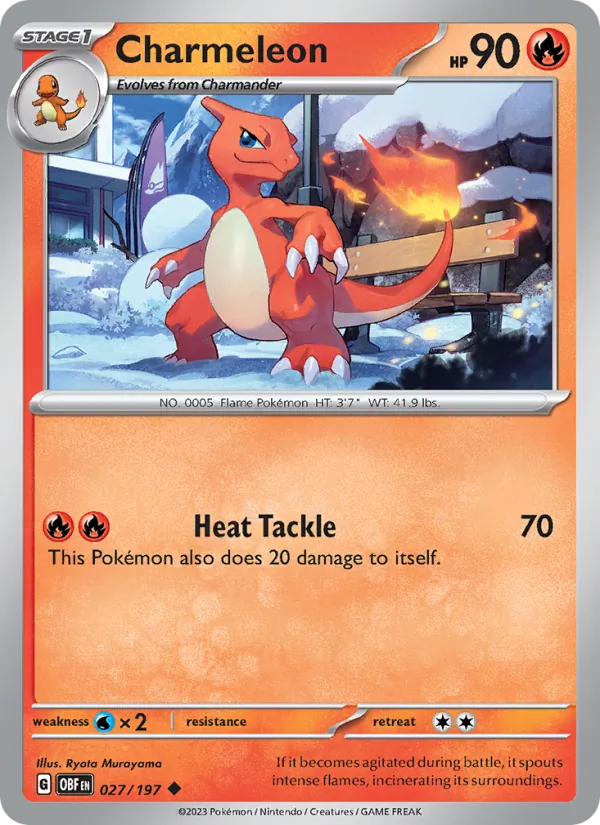 Charmeleon - Obsidian Flames Pokemon Card