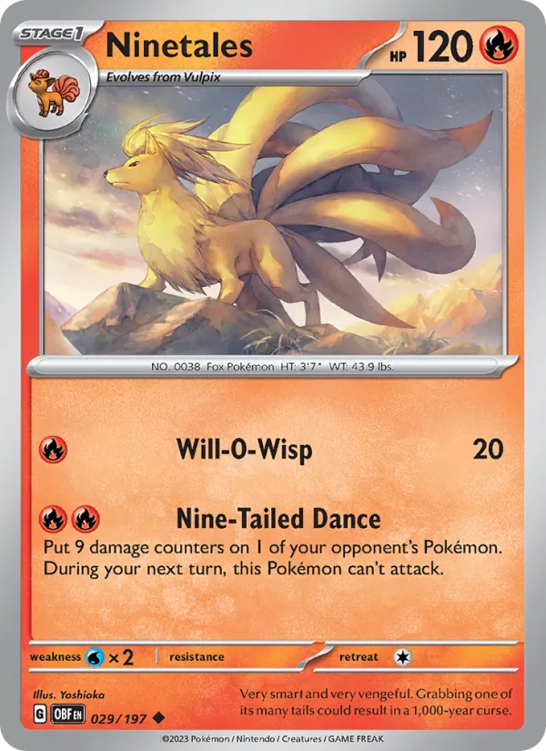 Ninetales - Obsidian Flames Pokemon Card