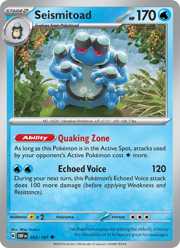 Seismitoad - Obsidian Flames Pokemon Card