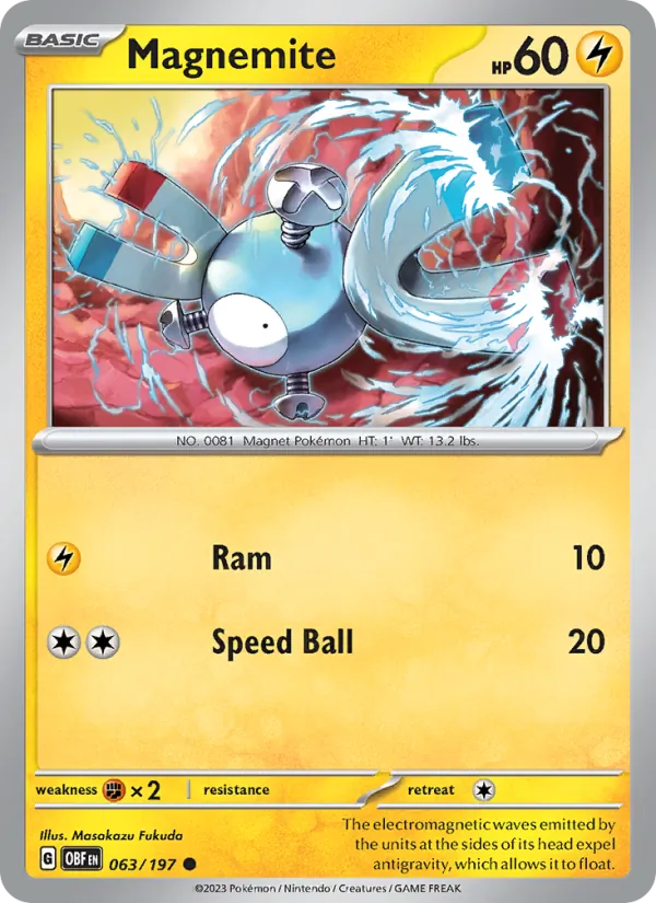 Magnemite - Obsidian Flames Pokemon Card