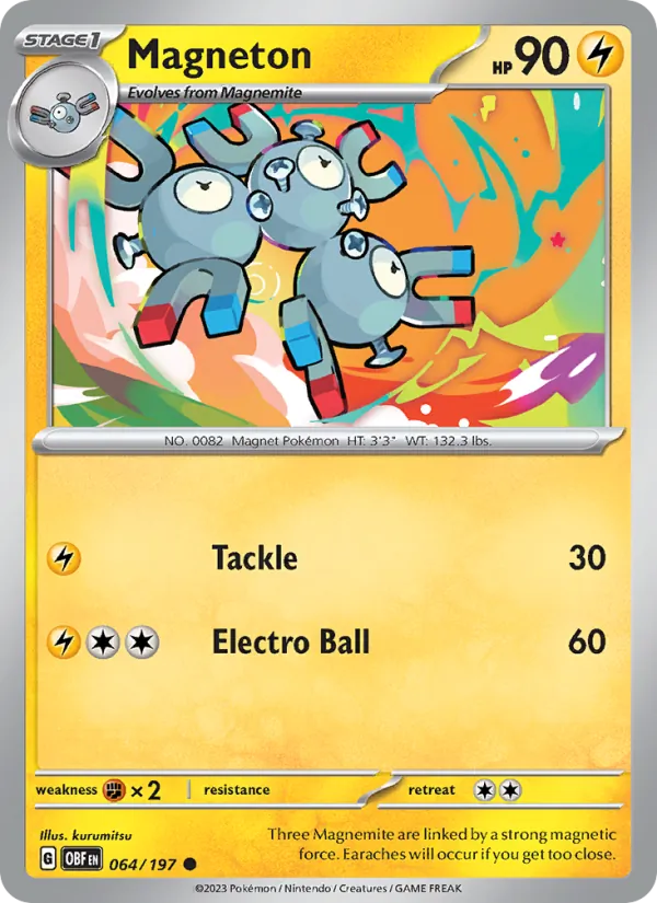Magneton - Obsidian Flames Pokemon Card