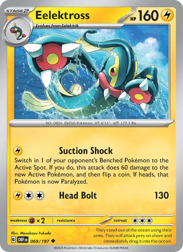 Eelektross - Obsidian Flames Pokemon Card