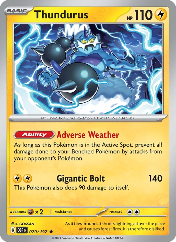 Thundurus - Obsidian Flames Pokemon Card