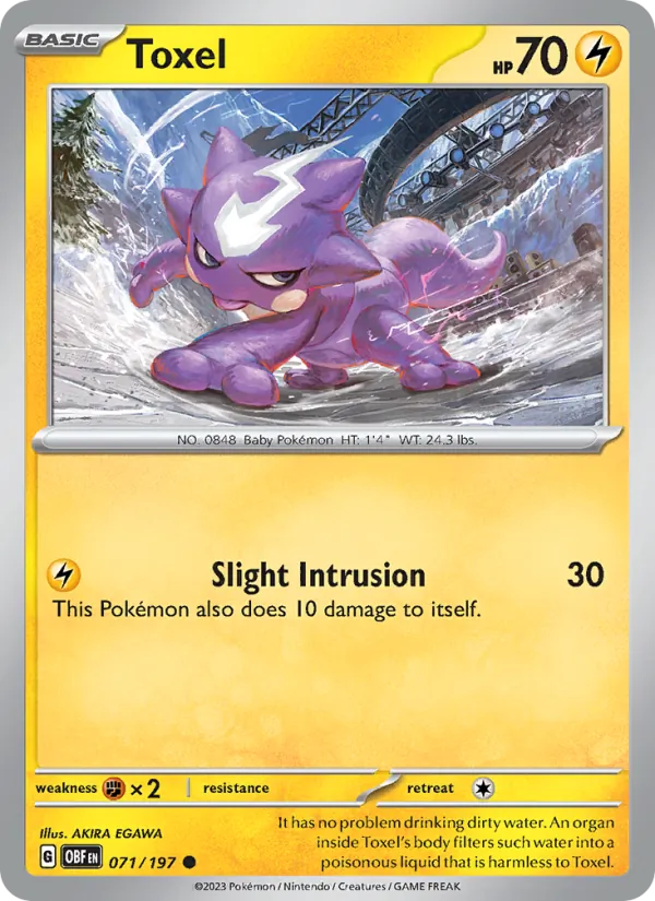Toxel - Obsidian Flames Pokemon Card
